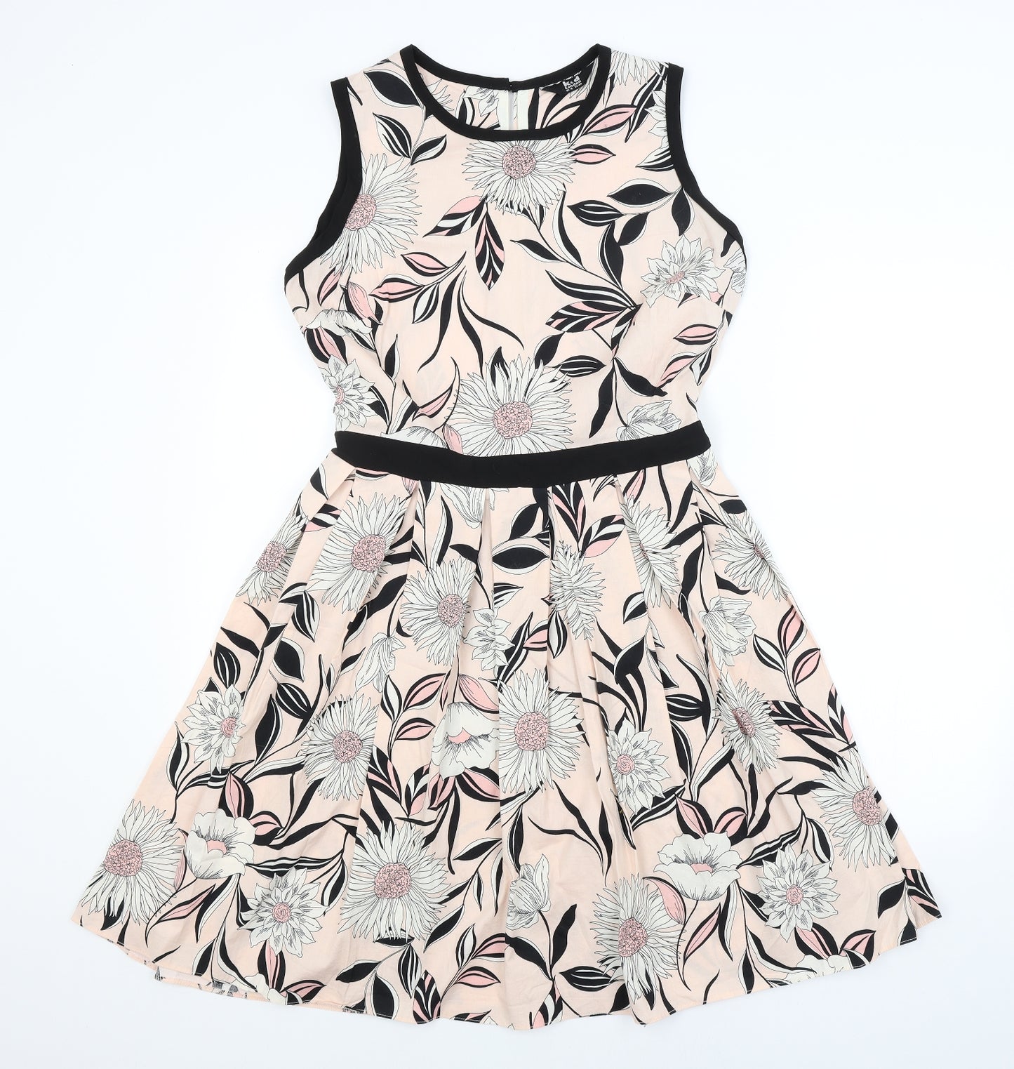 K&D London Womens Pink Floral  A-Line  Size 16