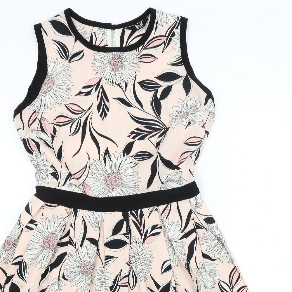 K&D London Womens Pink Floral  A-Line  Size 16