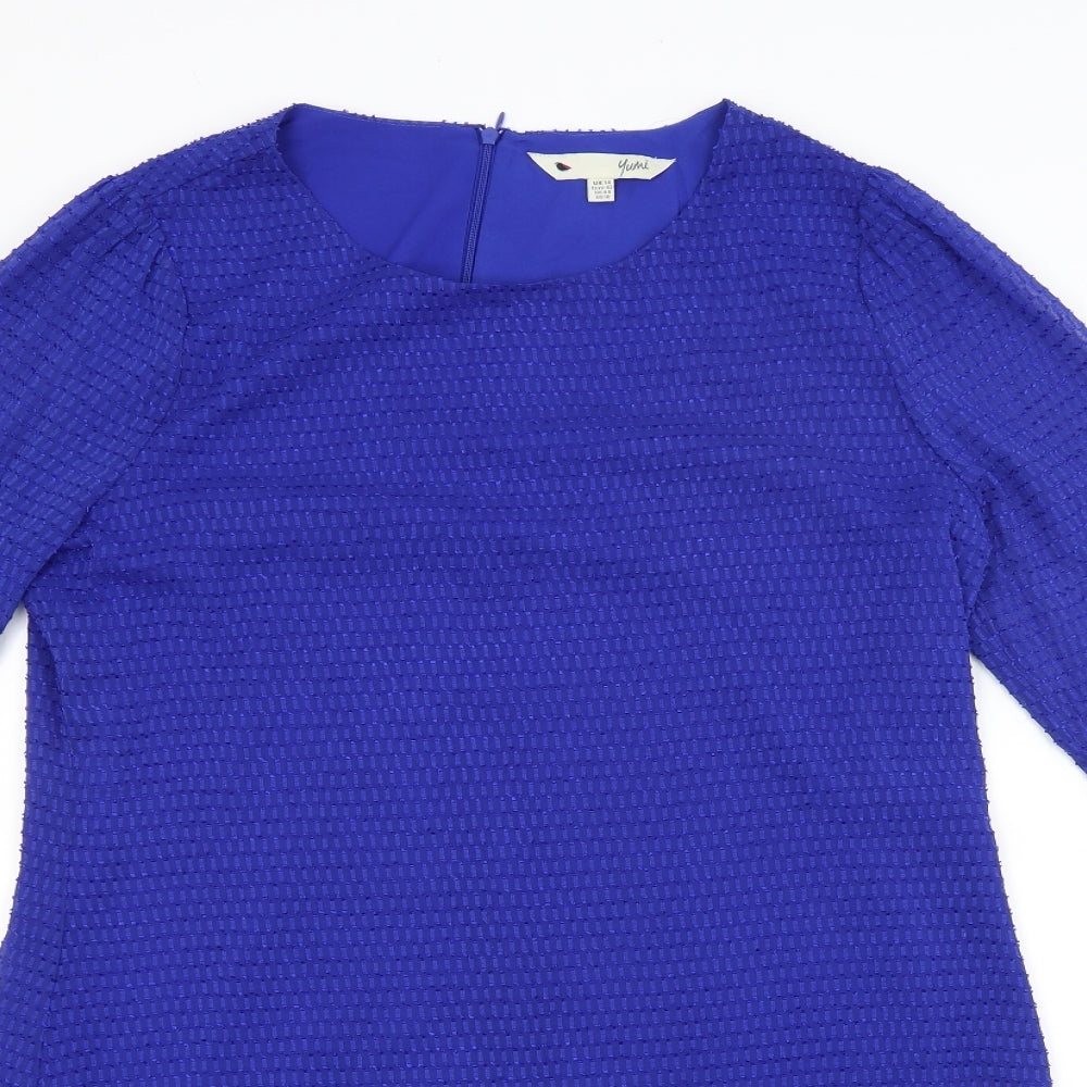 Yumi Womens Blue   Pencil Dress  Size 14