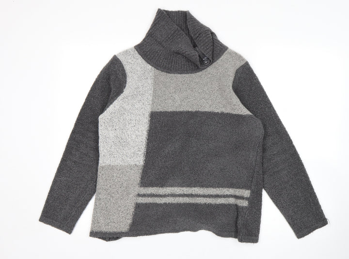 BM Womens Grey Pullover Jumper Size M