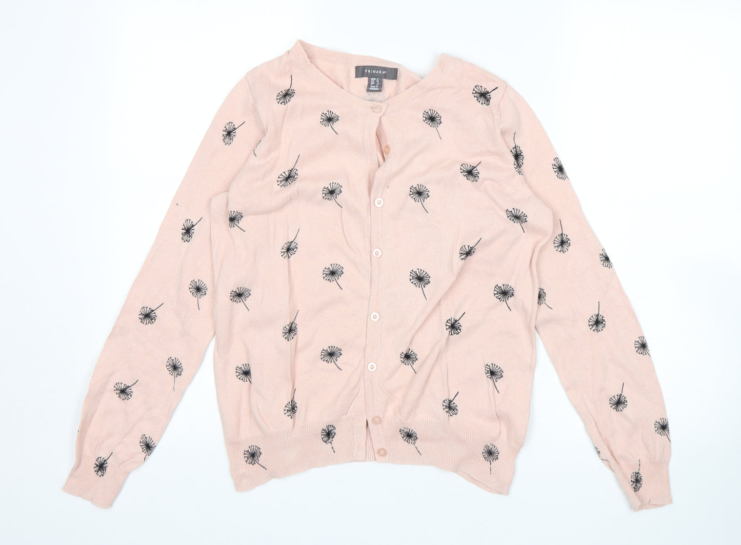 Primark Womens Pink Floral  Cardigan Jumper Size 12