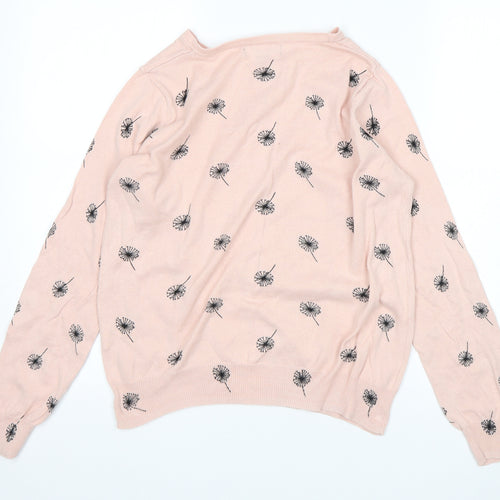 Primark Womens Pink Floral  Cardigan Jumper Size 12
