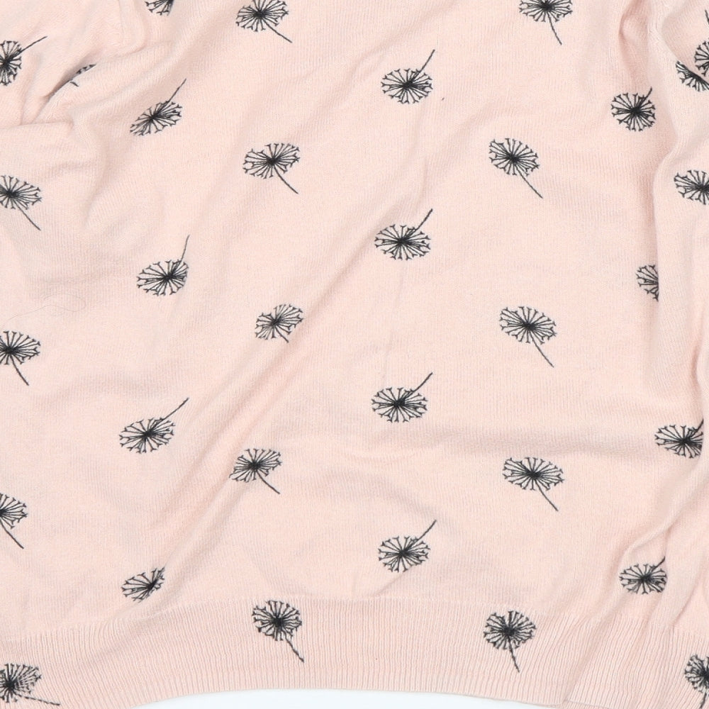 Primark Womens Pink Floral  Cardigan Jumper Size 12