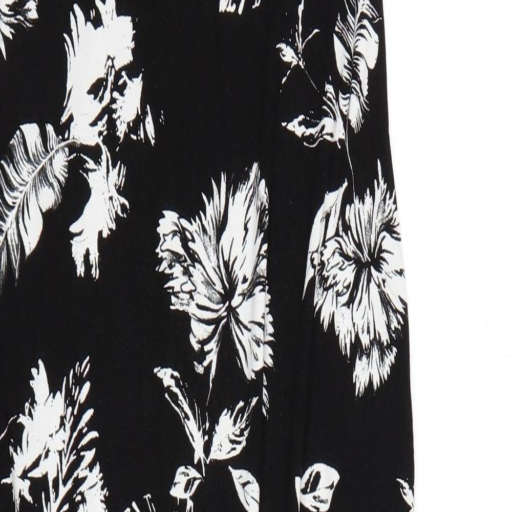 Very Womens Black Floral  Tank Dress  Size 12