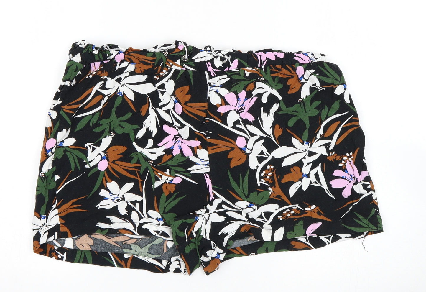 Primark Womens Multicoloured Floral  Hot Pants Shorts Size 14