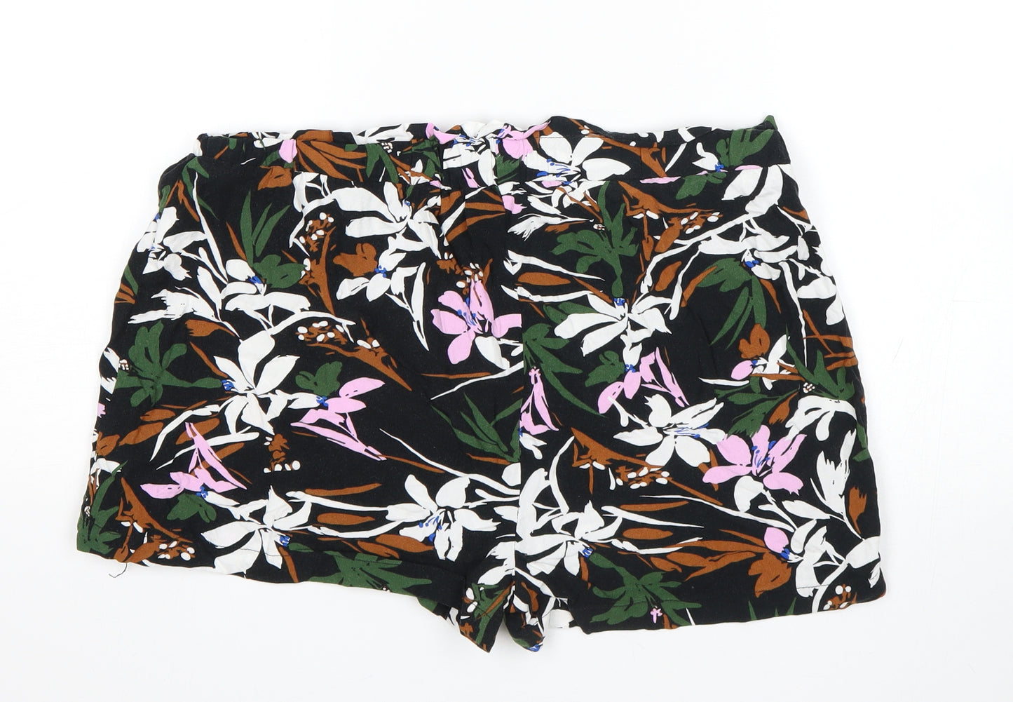 Primark Womens Multicoloured Floral  Hot Pants Shorts Size 14