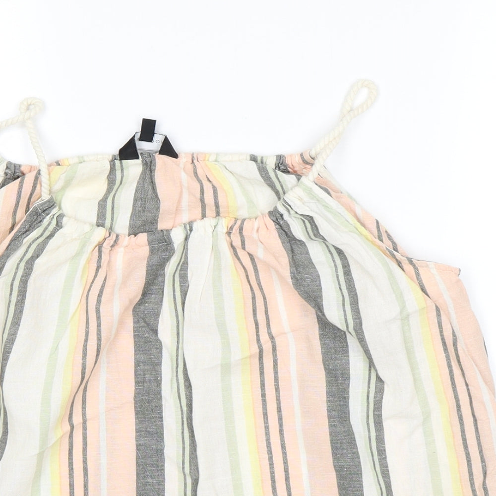 NEXT Womens Multicoloured Striped  Basic Tank Size 12