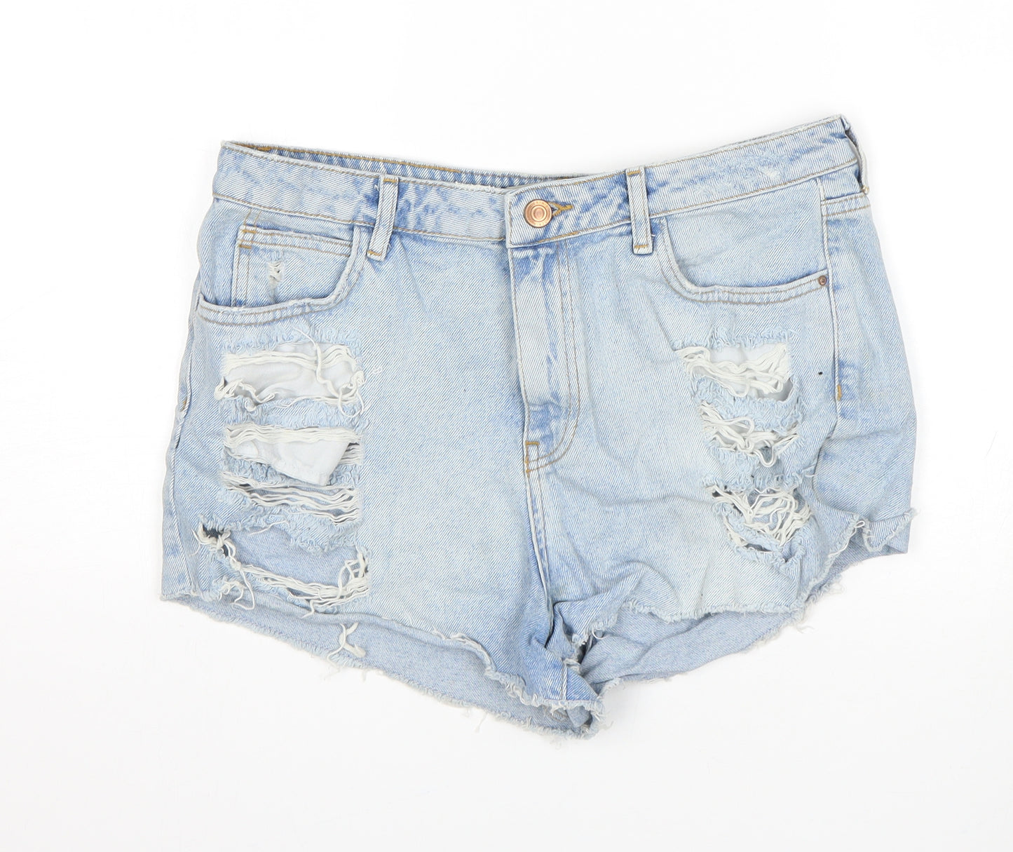 Denim Co Womens Blue   Cut-Off Shorts Size 14