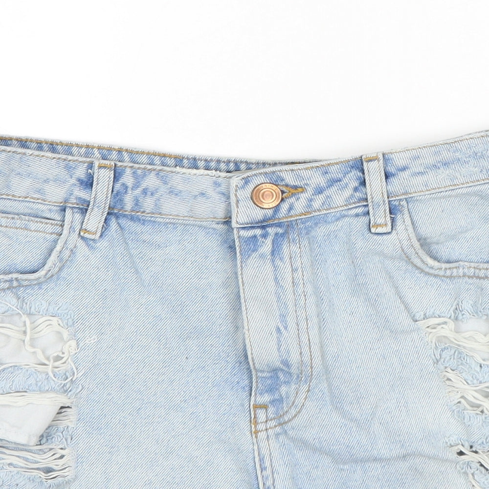 Denim Co Womens Blue   Cut-Off Shorts Size 14