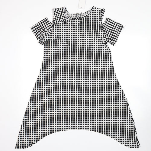 miss pretty world Womens Multicoloured Check  A-Line  Size 12