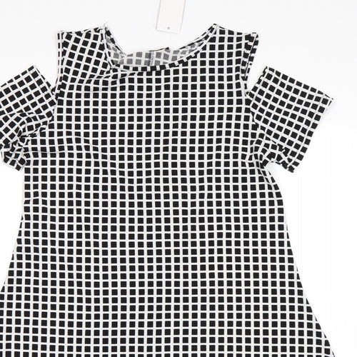 miss pretty world Womens Multicoloured Check  A-Line  Size 12