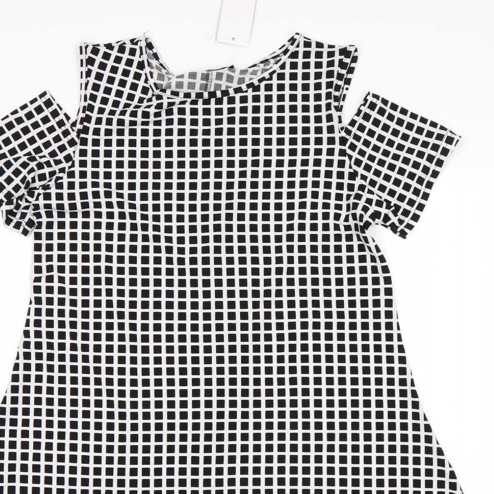 miss pretty world Womens Multicoloured Check  A-Line  Size 12