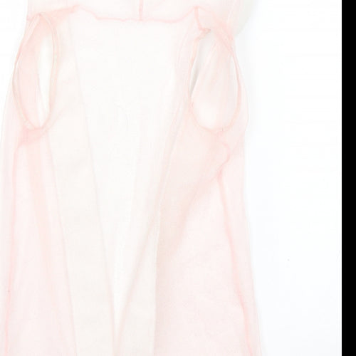 George Girls Pink Polka Dot   Gown Size 3-4 Years