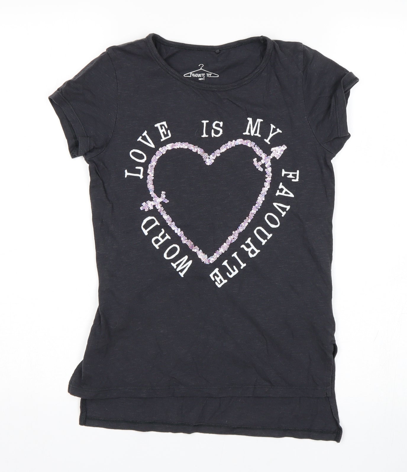 NEXT Girls Grey   T-Shirt Dress  Size 9 Years