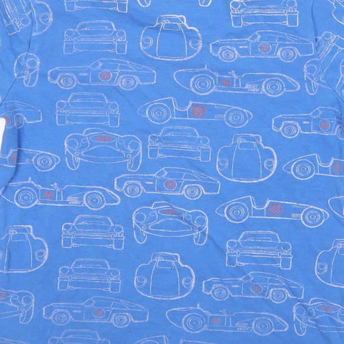 M&S Boys Blue    Pyjama Top Size 9-10 Years  - Car Print