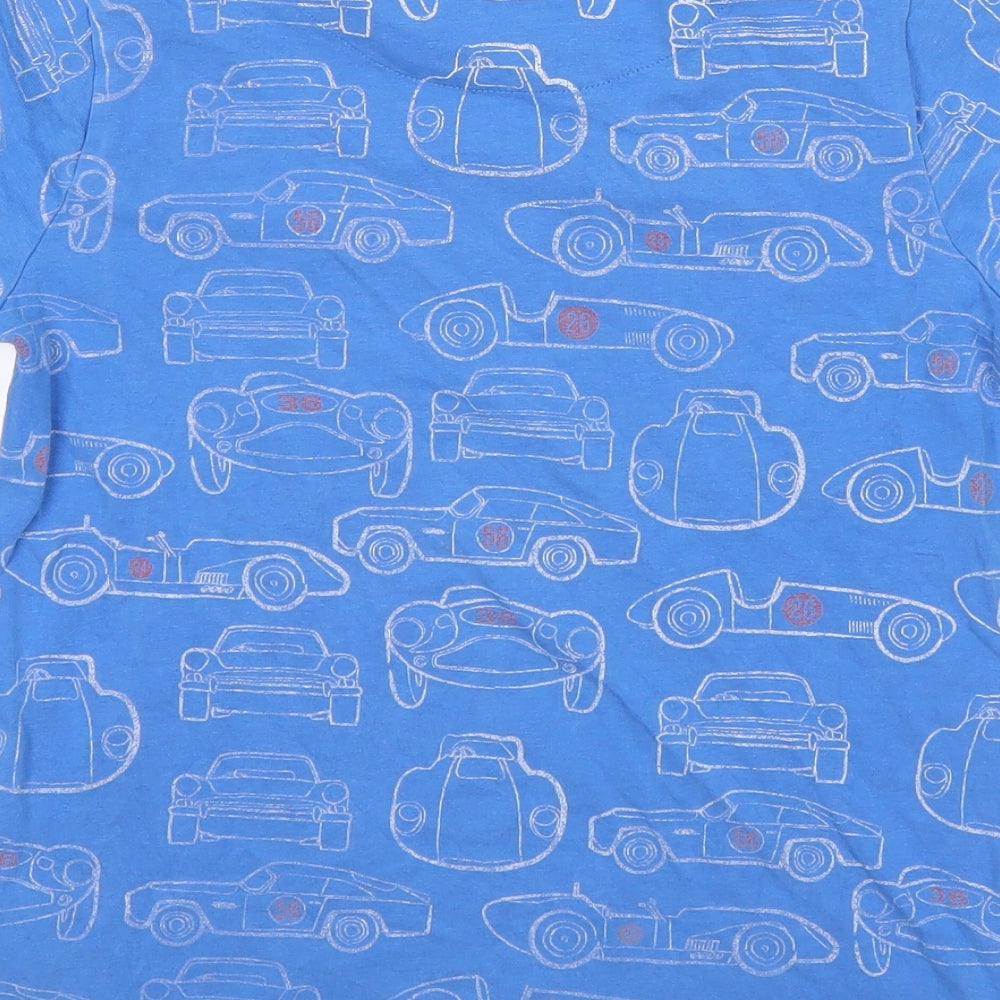M&S Boys Blue    Pyjama Top Size 9-10 Years  - Car Print