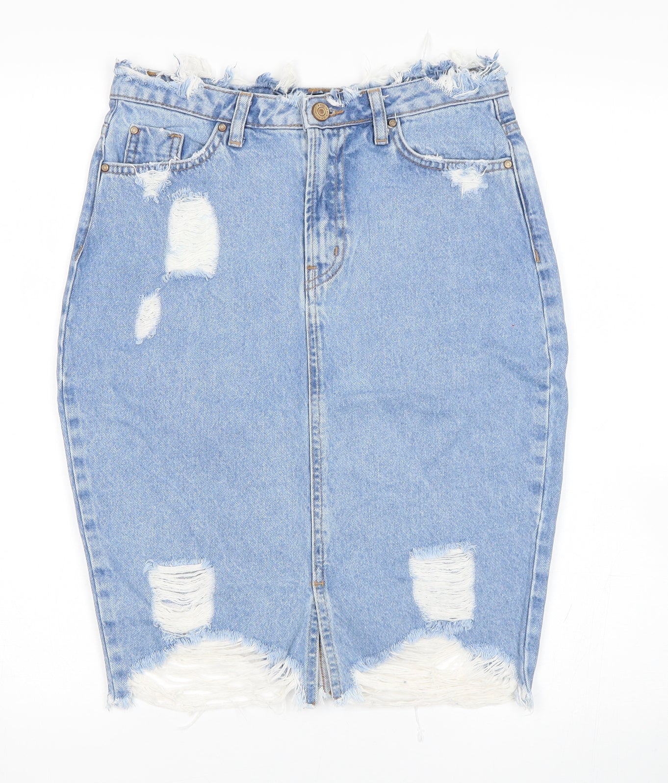 Missguided Womens Blue   Bandage Skirt Size 8