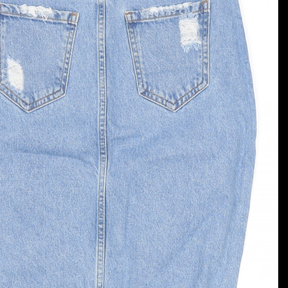 Missguided Womens Blue   Bandage Skirt Size 8