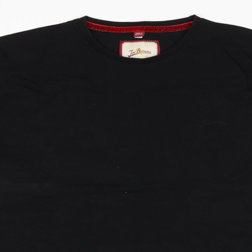 Joe Browns Mens Black    T-Shirt Size XL