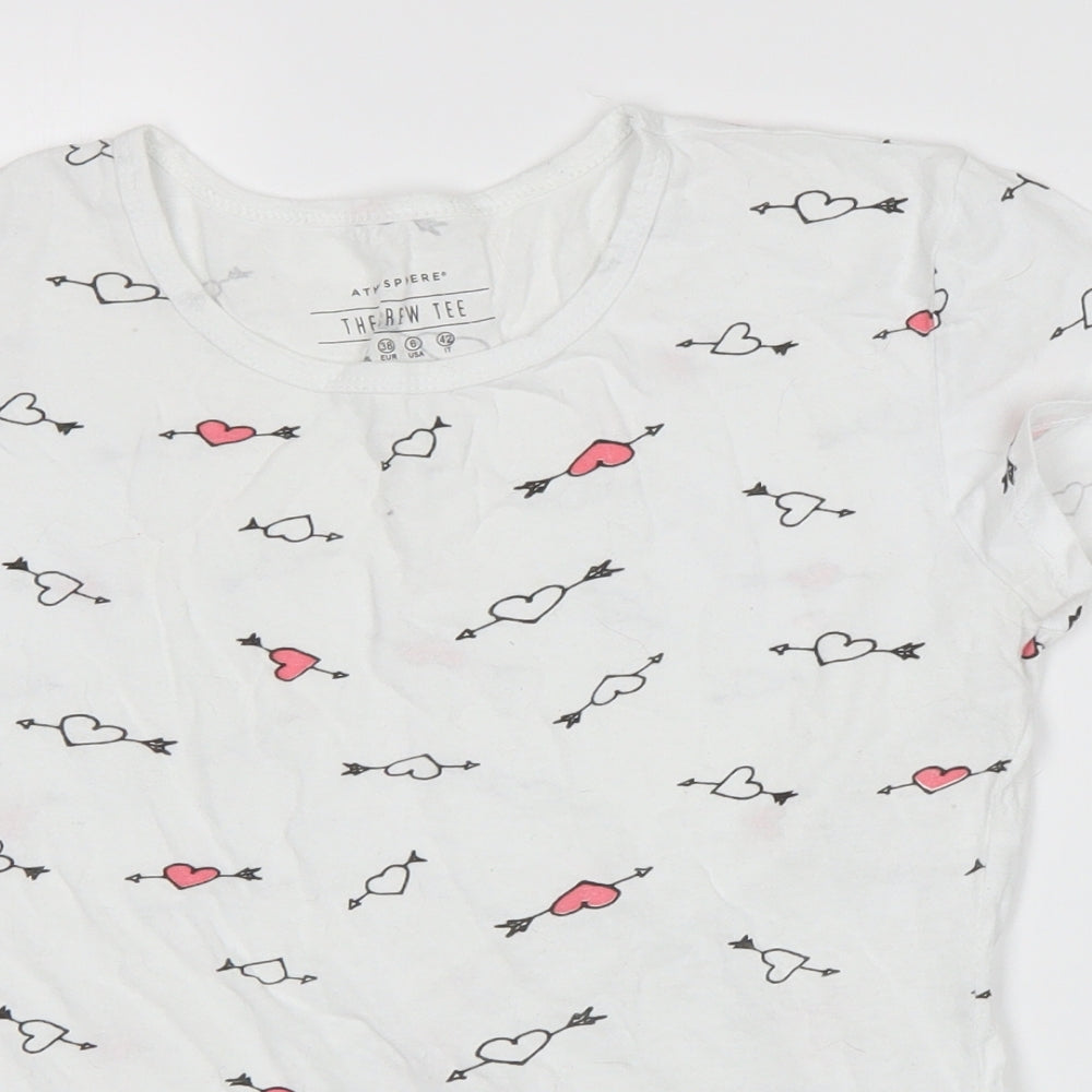 Atmosphere Womens White   Basic T-Shirt Size 10