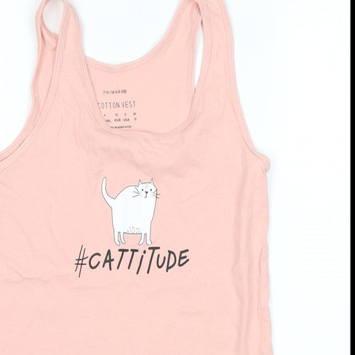 Primark Womens Pink   Basic Tank Size 4