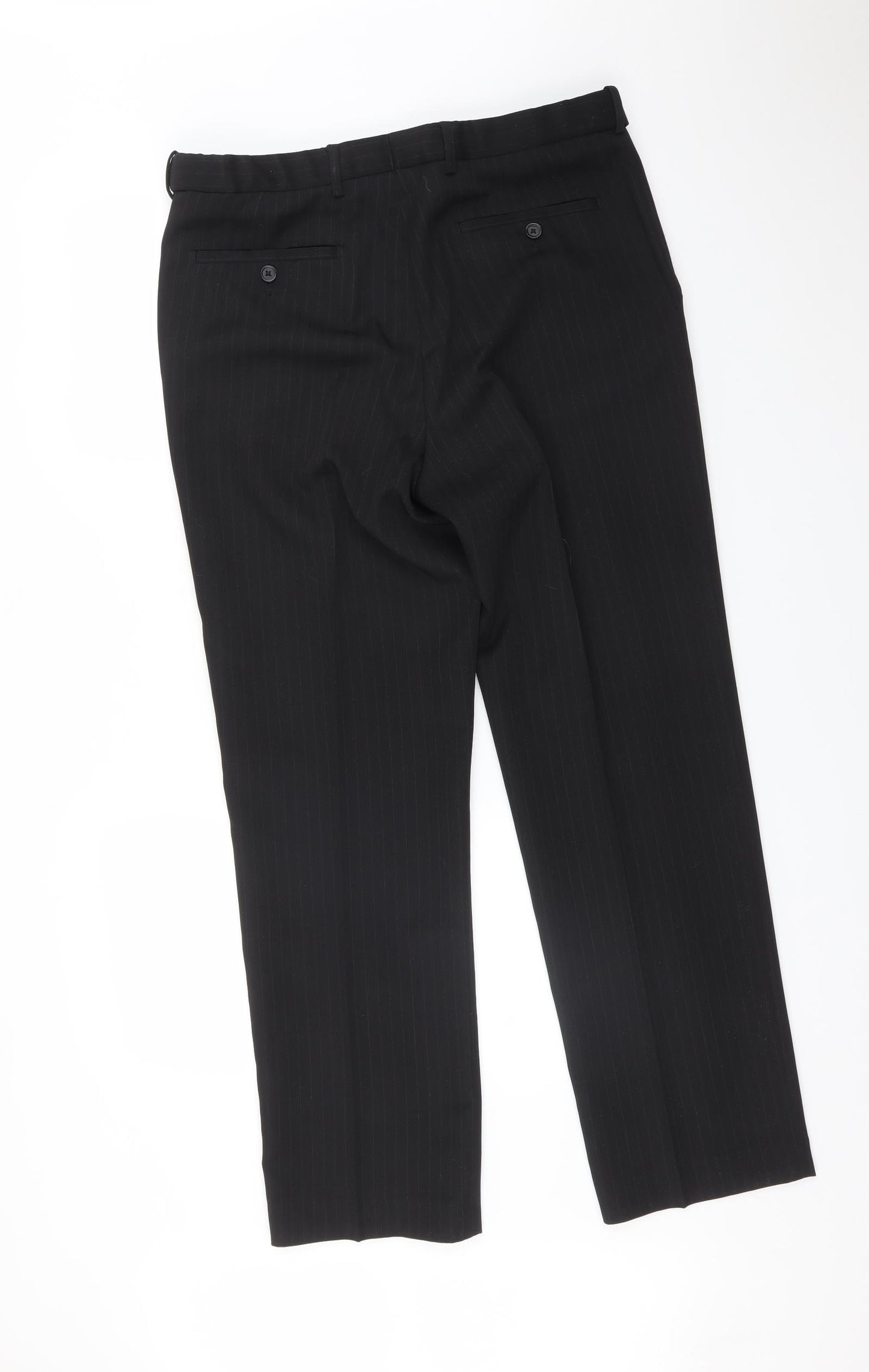 Jack Reid Mens Black   Trousers  Size 34 in L30 in
