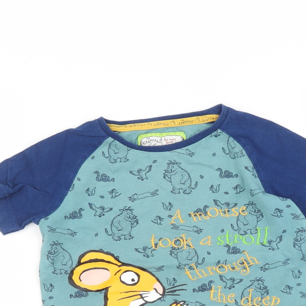 TU Boys Blue   Basic T-Shirt Size 3-4 Years  - The gruffalo