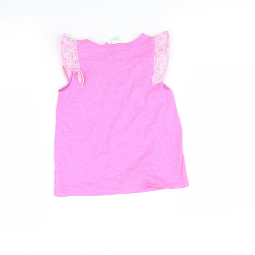 NEXT Girls Pink   Basic T-Shirt Size 5-6 Years