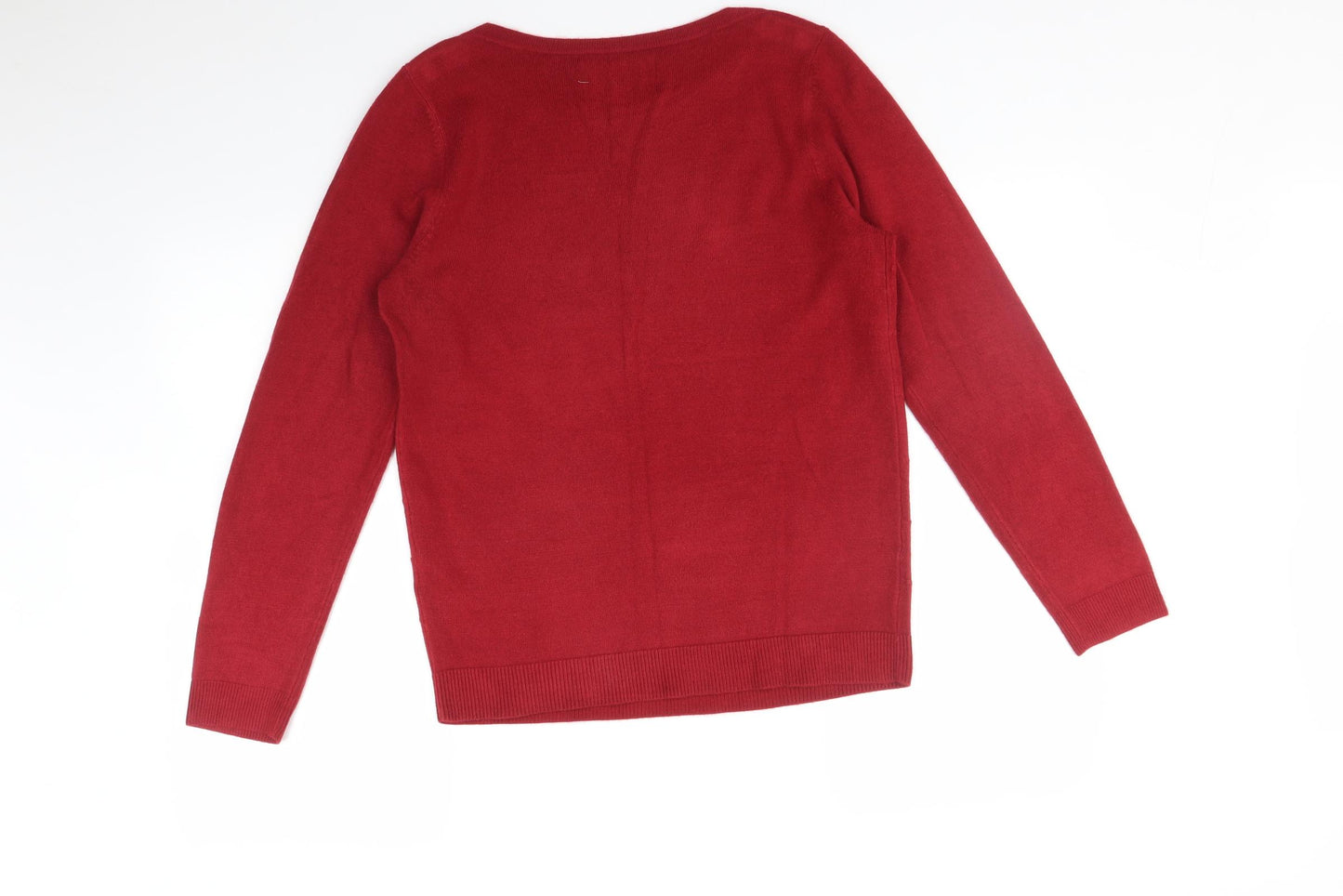 Maine Womens Red   Pullover Jumper Size 12