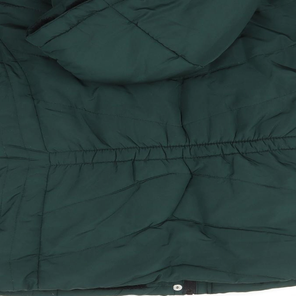 Peacocks Womens Green   Puffer Jacket Coat Size 12