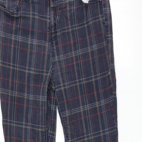 TU Womens Multicoloured Check  Skinny Jeans Size 14 L28 in