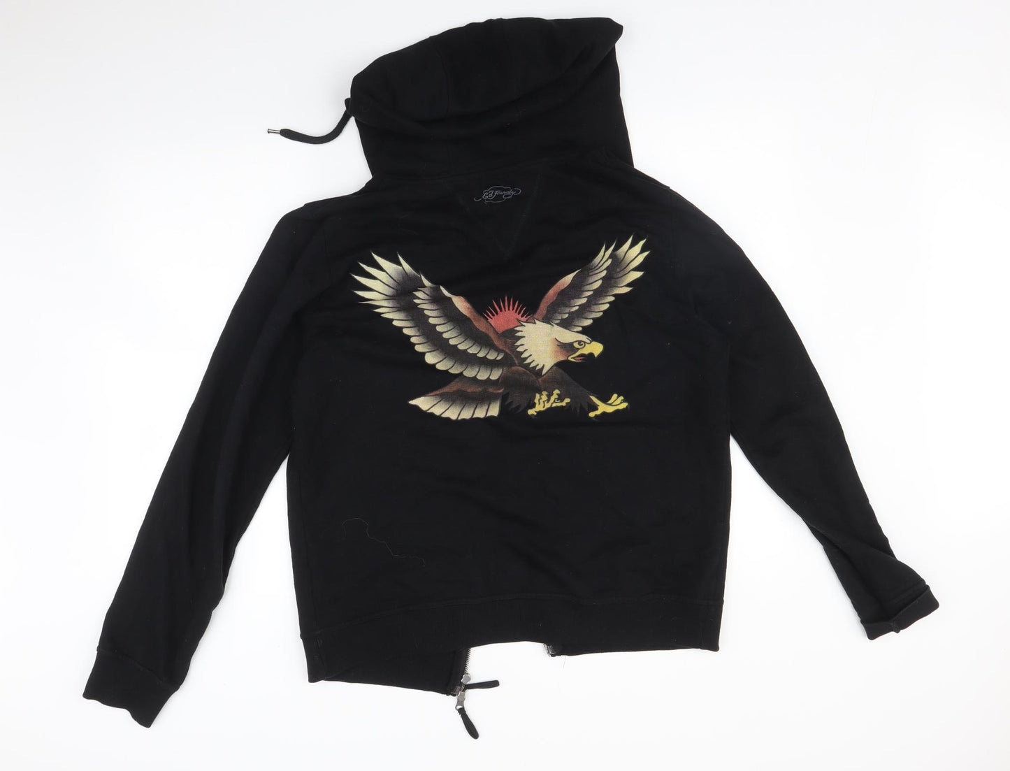 Ed Hardy Womens Black   Full Zip Hoodie Size M