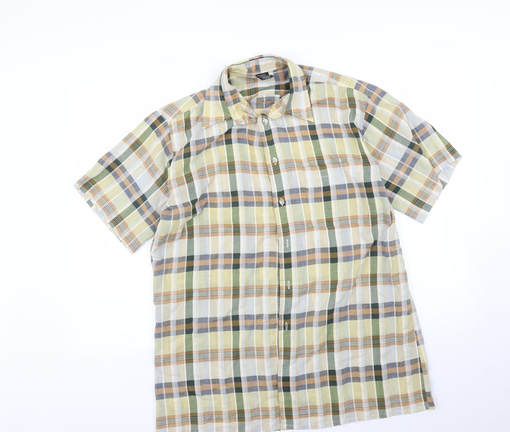 Preworn Mens Multicoloured Check   Button-Up Size L
