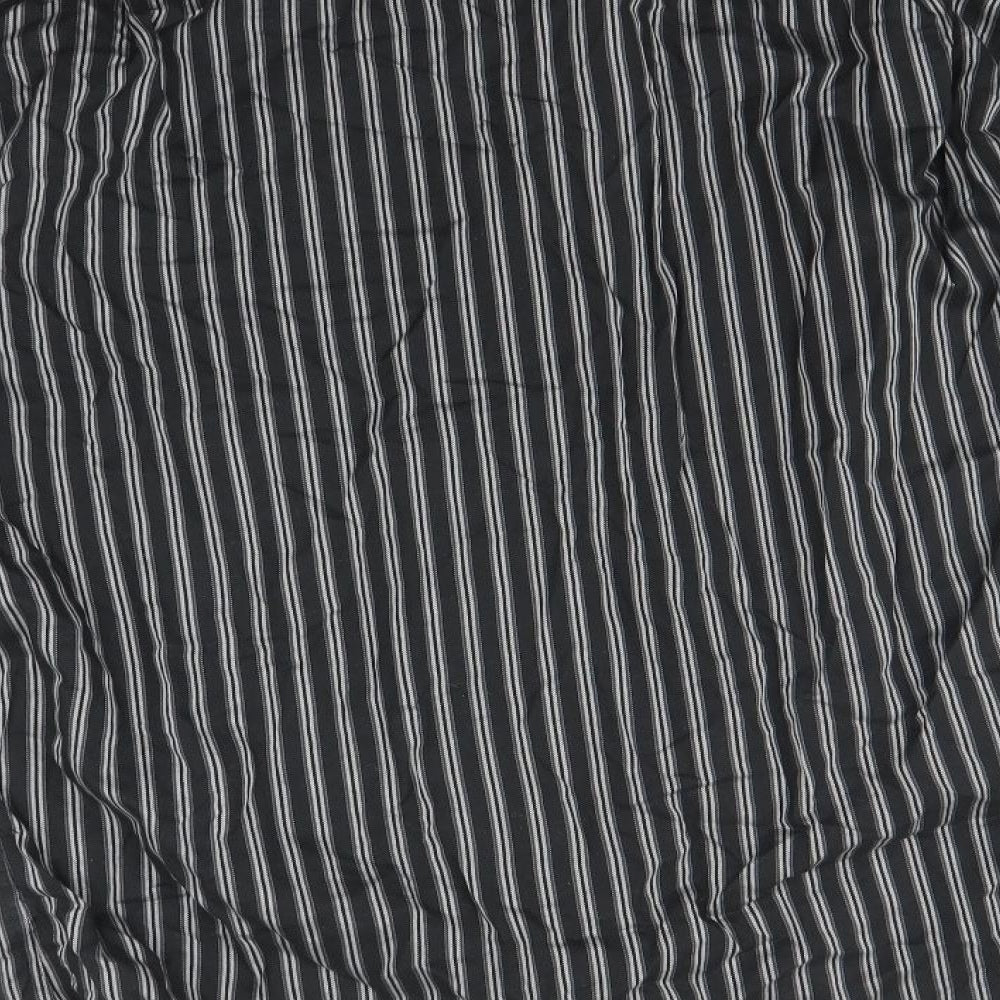Jeff Banks Mens Grey Striped   Button-Up Size 16.5