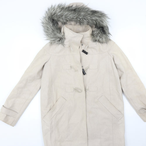ASOS Womens Beige   Overcoat Coat Size 10