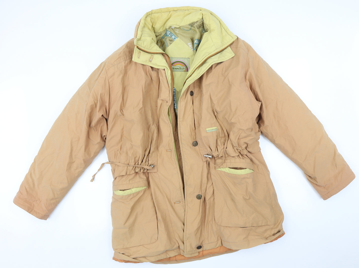 Sympa tex Womens Orange   Puffer Jacket Coat Size 14