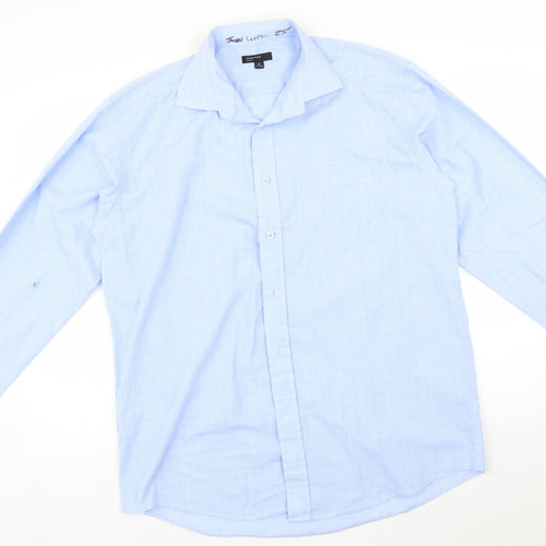 Cedarwood state Mens Blue    Button-Up Size 16.5