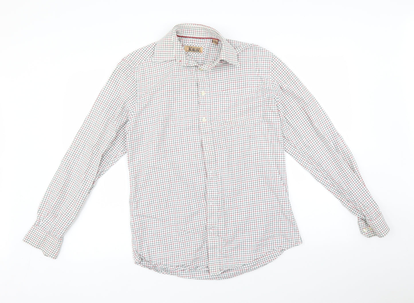 Gurteen Mens Multicoloured Check   Button-Up Size 15.5