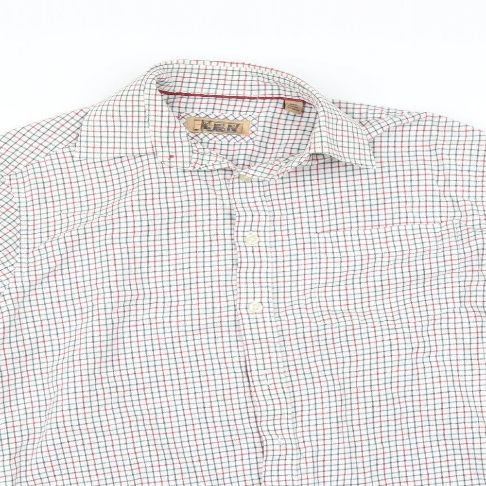 Gurteen Mens Multicoloured Check   Button-Up Size 15.5