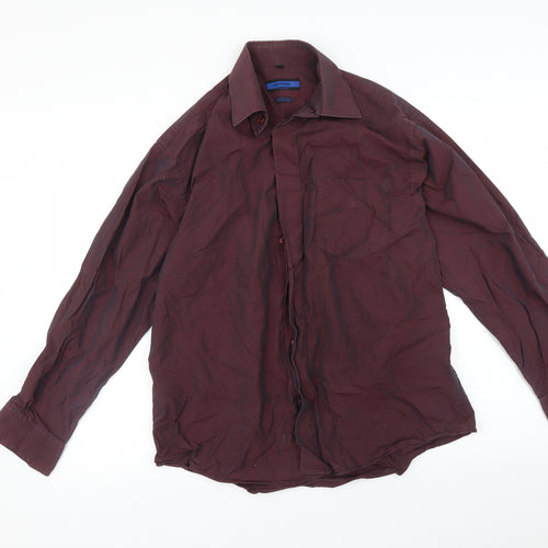 Copperstone Mens Purple    Button-Up Size 15