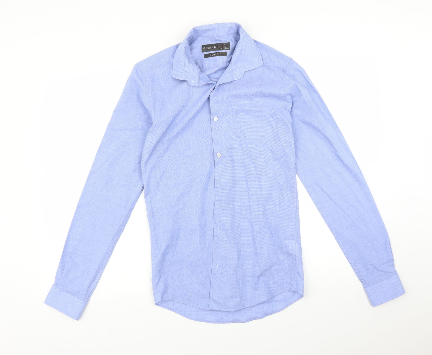 Primark Mens Blue    Button-Up Size 14
