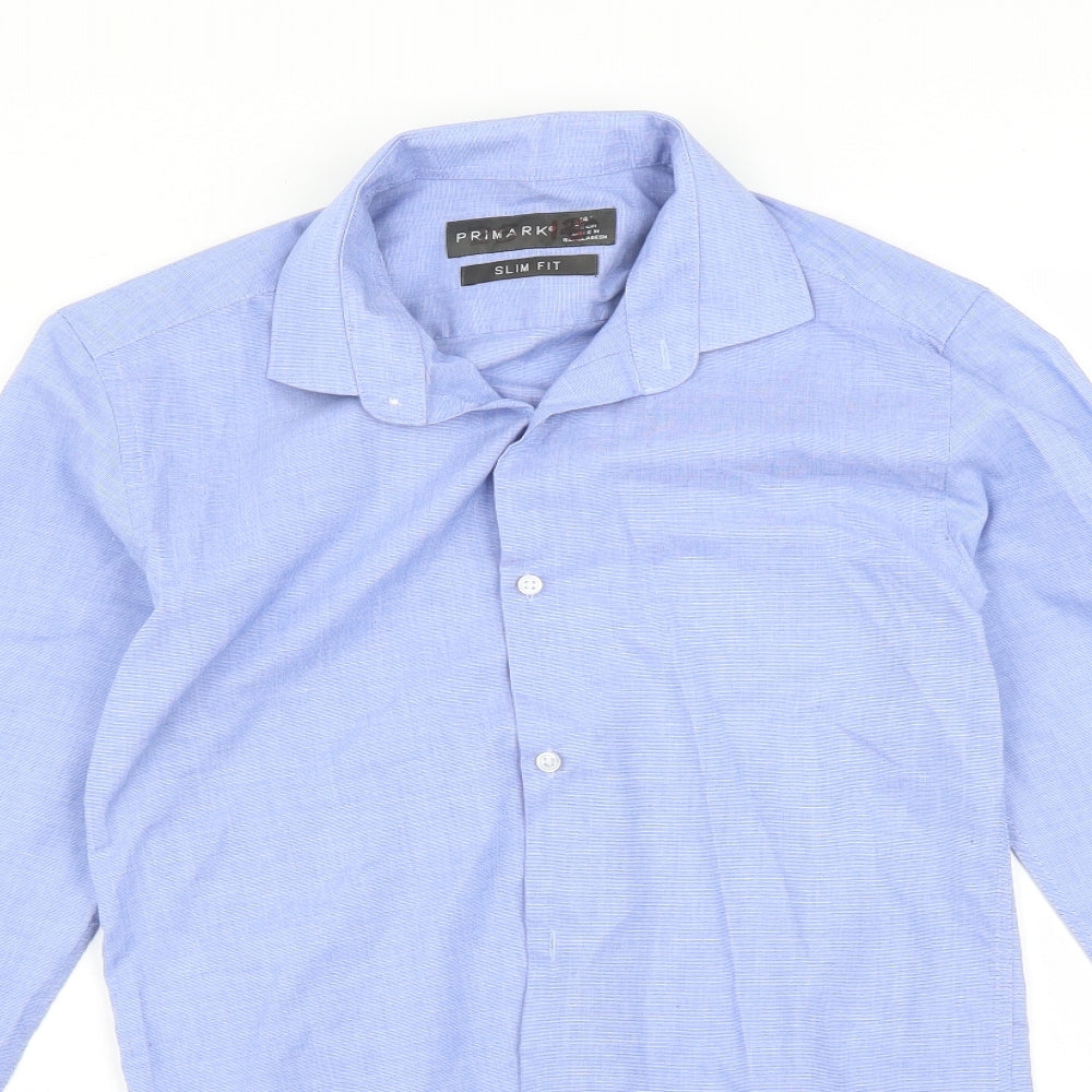 Primark Mens Blue    Button-Up Size 14