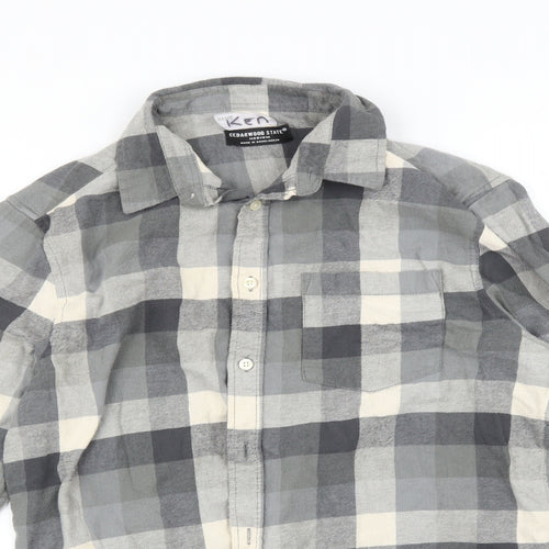 Cedarwood state Mens Green Camouflage   Button-Up Size M