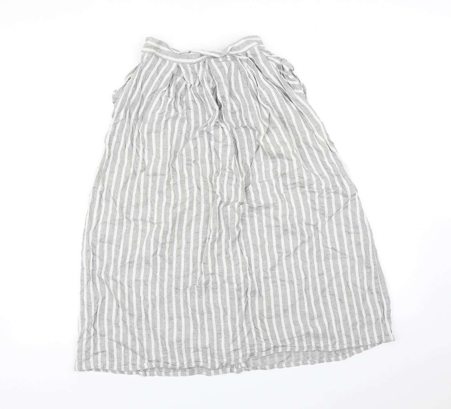 Notch Womens Grey Striped  A-Line Skirt Size 10