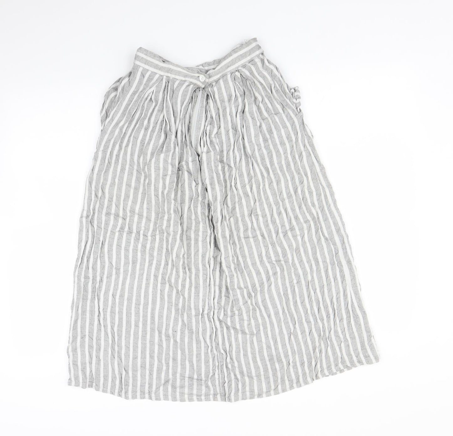 Notch Womens Grey Striped  A-Line Skirt Size 10