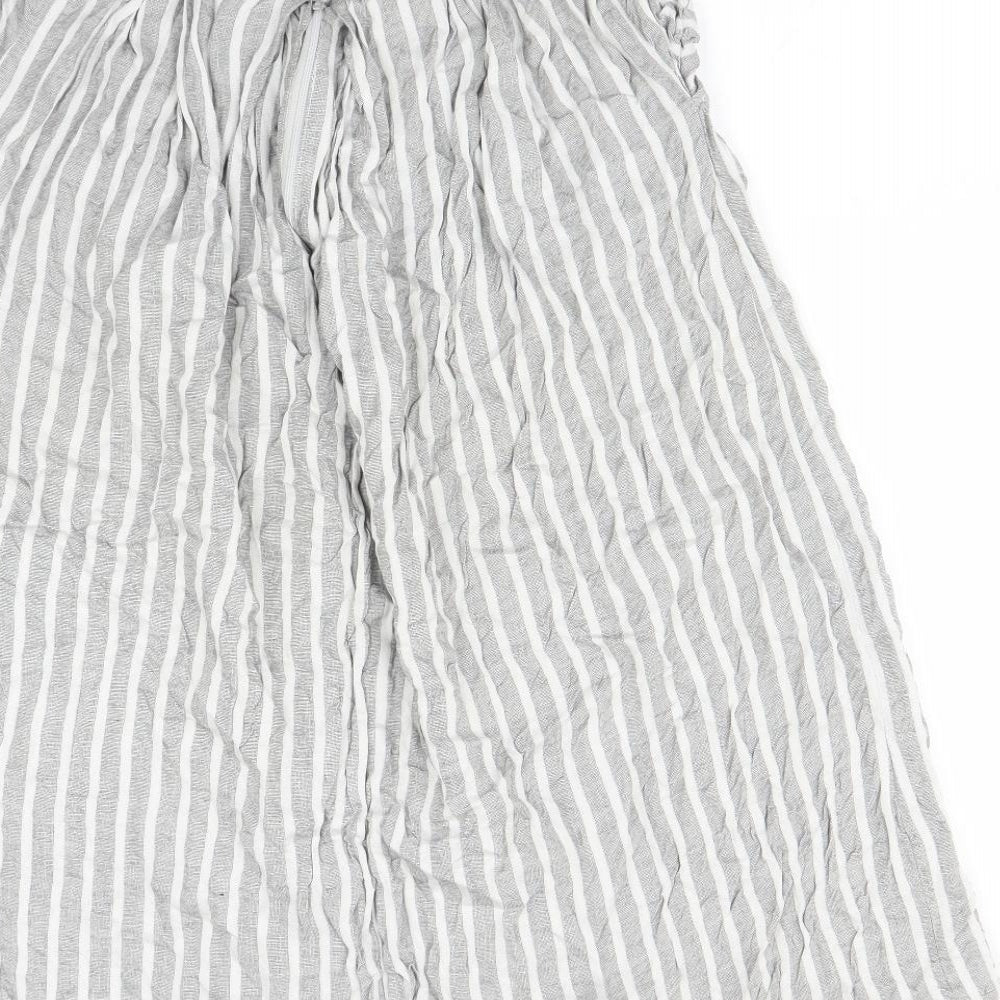 Notch Womens Grey Striped  A-Line Skirt Size 10