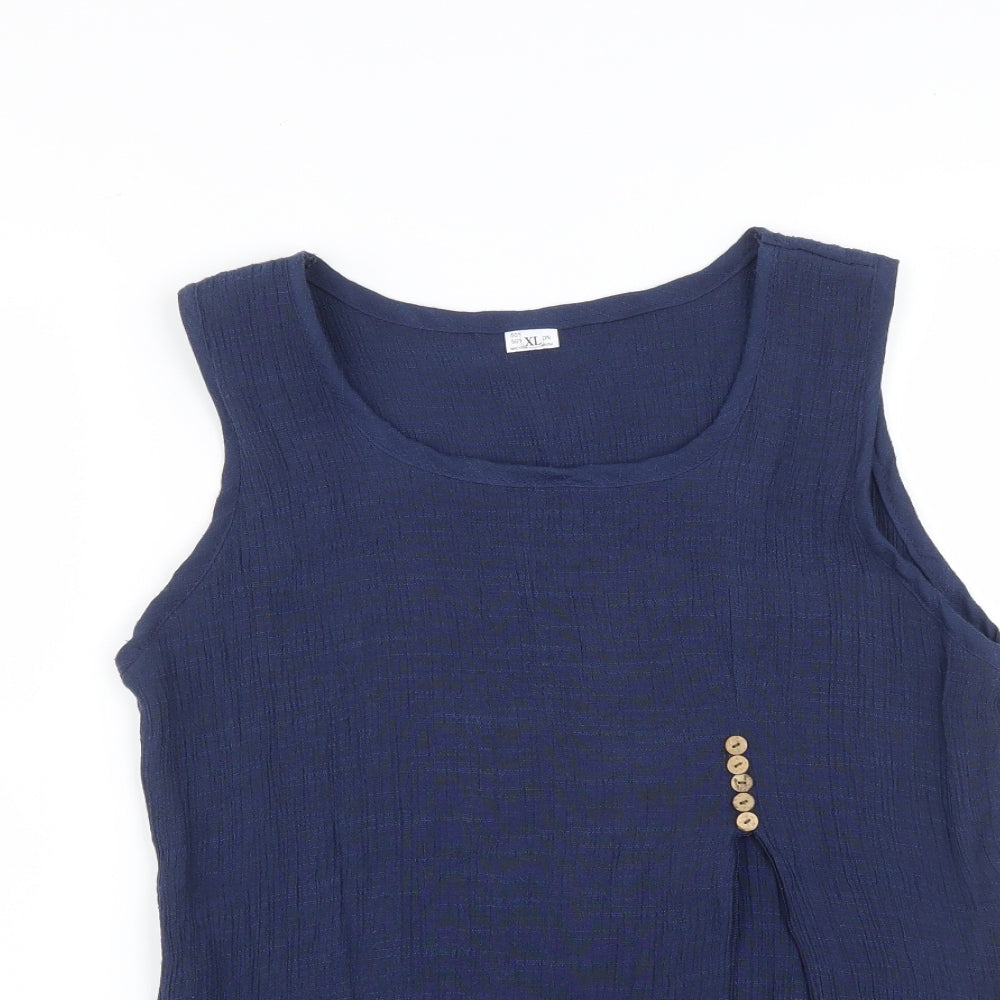 Preworn Womens Blue   Basic T-Shirt Size XL