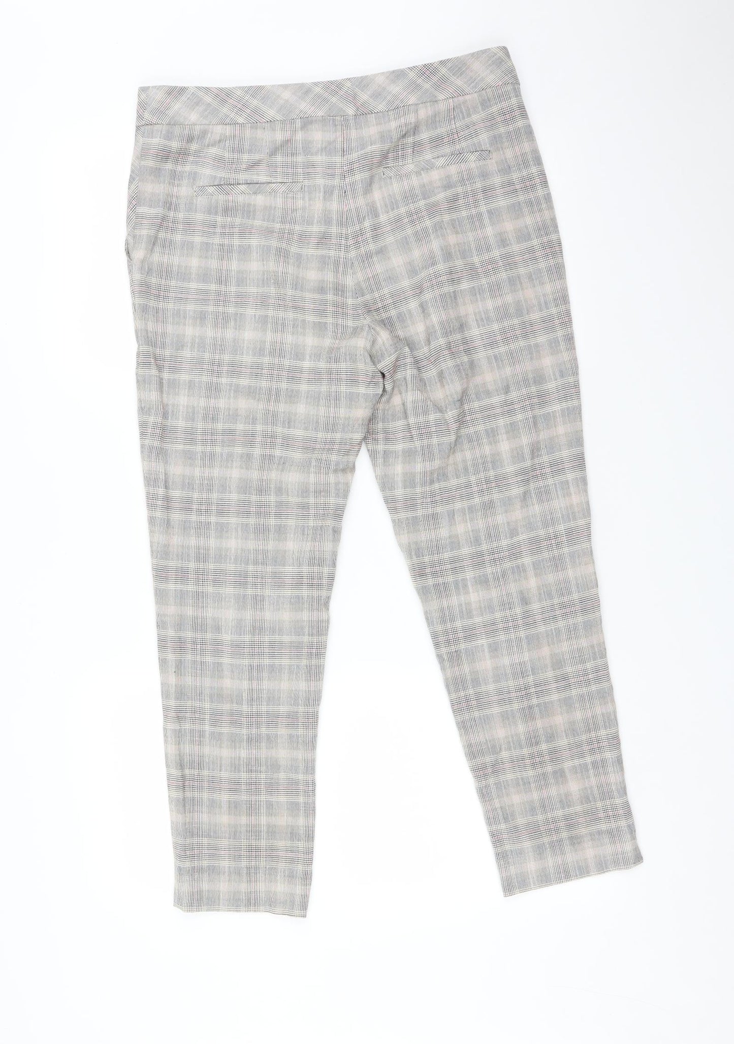 NEXT Womens Multicoloured Check  Trousers  Size 10 L26 in