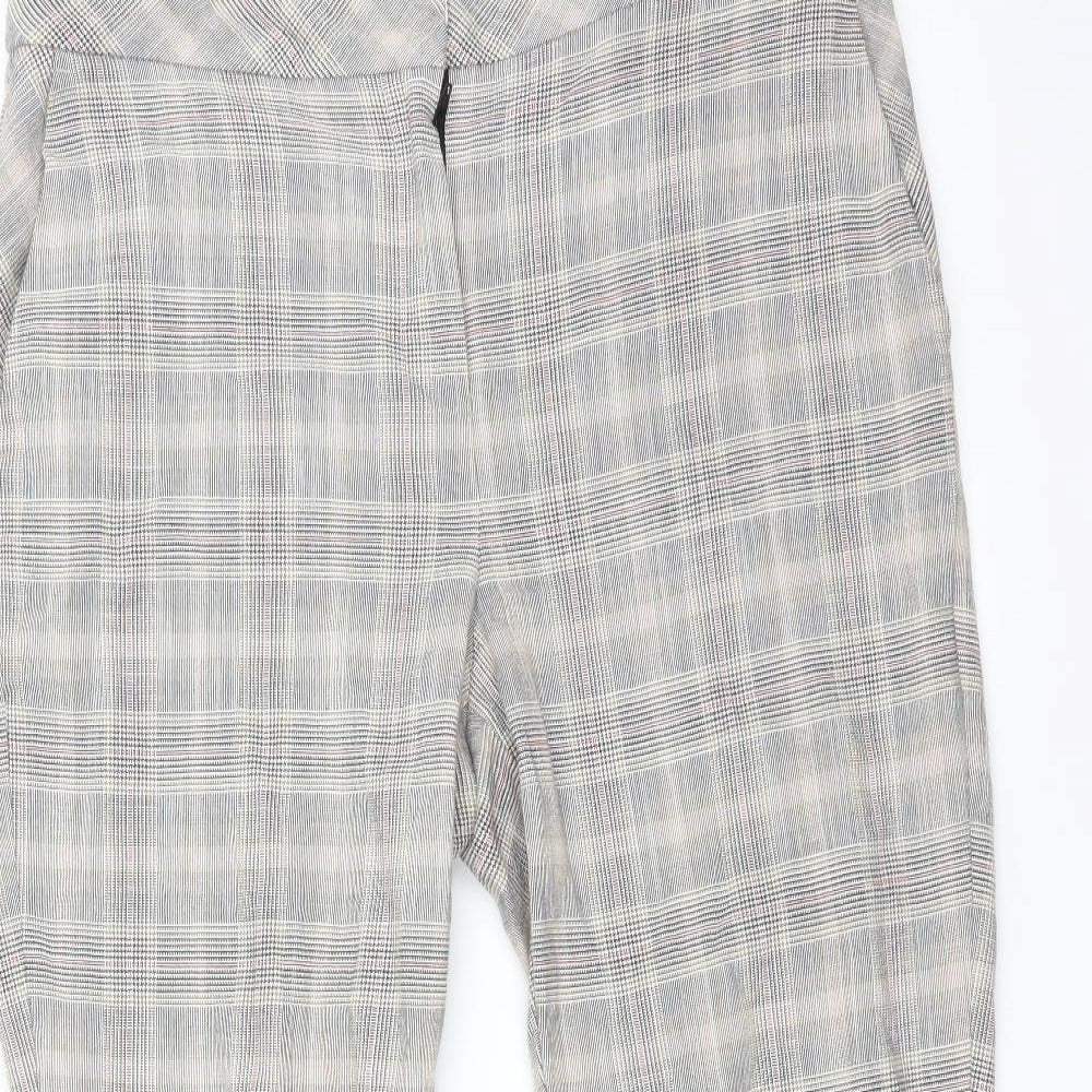 NEXT Womens Multicoloured Check  Trousers  Size 10 L26 in