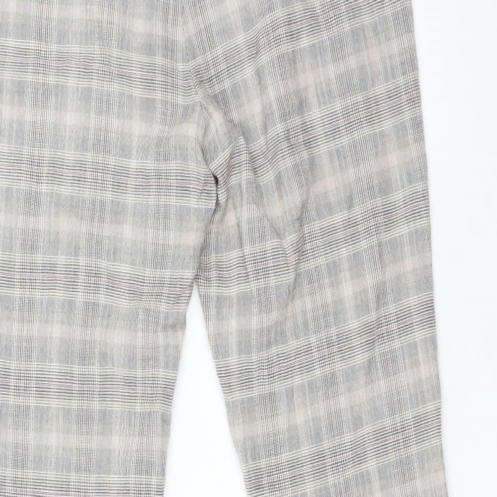 NEXT Womens Multicoloured Check  Trousers  Size 10 L26 in
